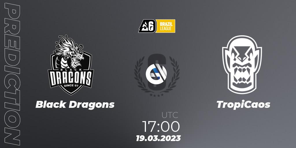Black Dragons vs TropiCaos: Match Prediction. 19.03.23, Rainbow Six, Brazil League 2023 - Stage 1
