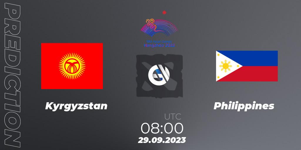 Kyrgyzstan vs Philippines: Match Prediction. 29.09.2023 at 08:40, Dota 2, 2022 Asian Games