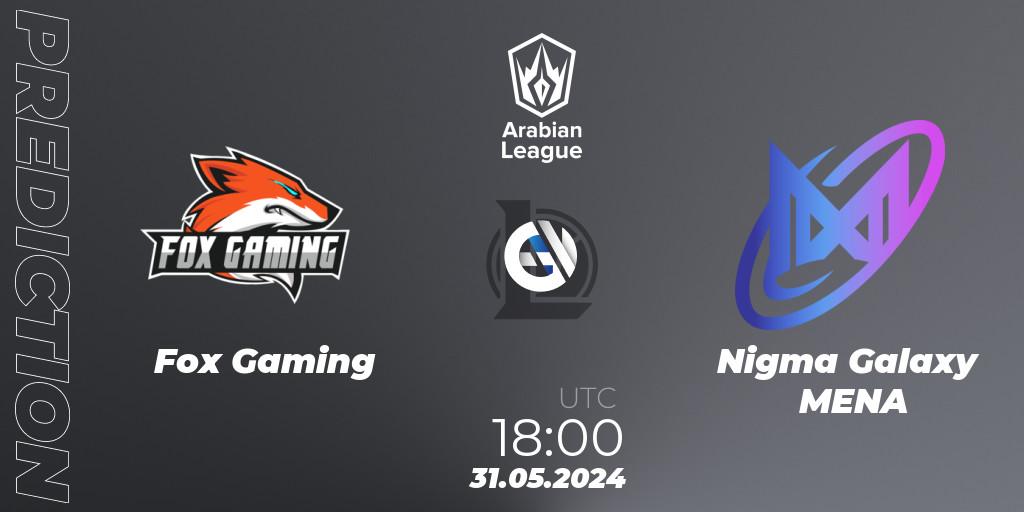 Fox Gaming vs Nigma Galaxy MENA: Match Prediction. 31.05.2024 at 18:00, LoL, Arabian League Summer 2024