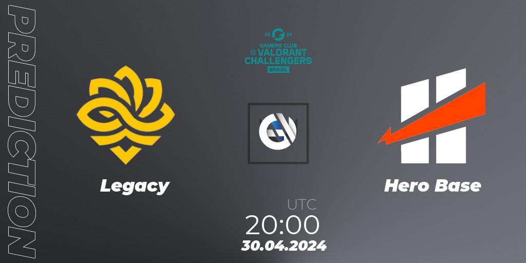 Legacy vs Hero Base: Match Prediction. 30.04.2024 at 20:00, VALORANT, VALORANT Challengers Brazil 2024: Split 1