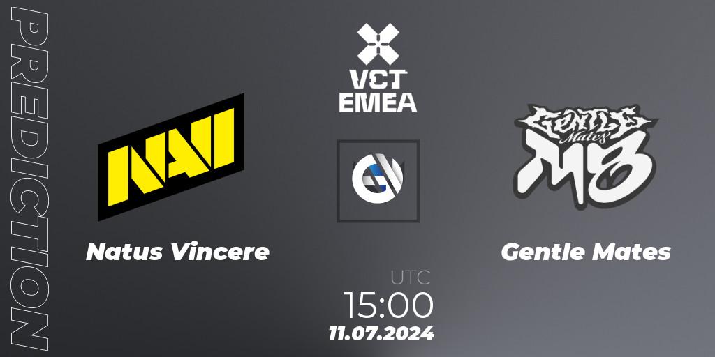 Natus Vincere vs Gentle Mates: Match Prediction. 11.07.2024 at 16:00, VALORANT, VALORANT Champions Tour 2024: EMEA League - Stage 2 - Group Stage