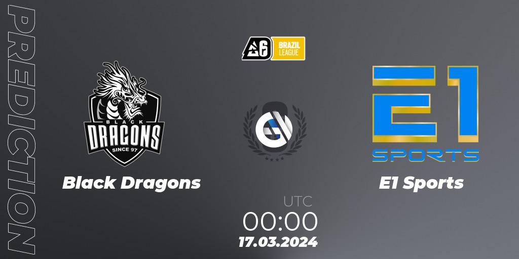 Black Dragons vs E1 Sports: Match Prediction. 12.04.24, Rainbow Six, Brazil League 2024 - Stage 1