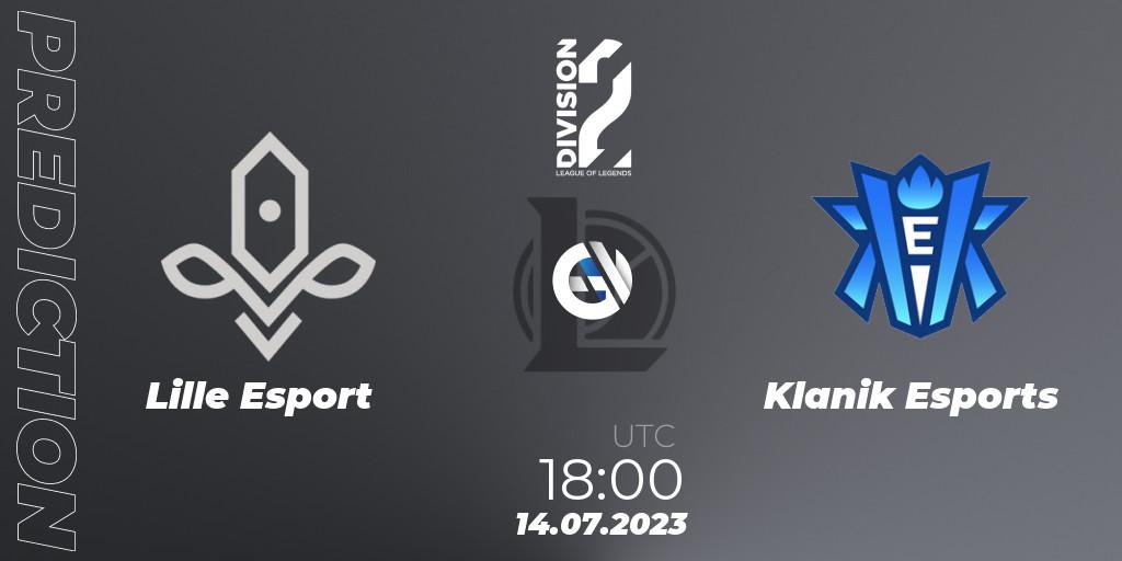 Lille Esport vs Klanik Esports: Match Prediction. 14.07.2023 at 18:00, LoL, LFL Division 2 Summer 2023 - Group Stage