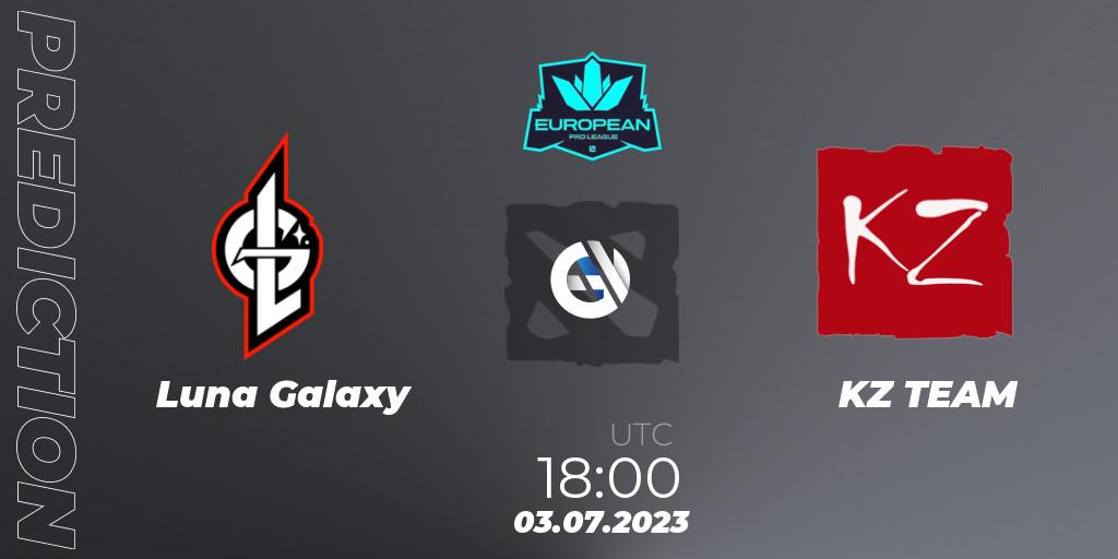 Luna Galaxy vs KZ TEAM: Match Prediction. 03.07.2023 at 19:27, Dota 2, European Pro League Season 10