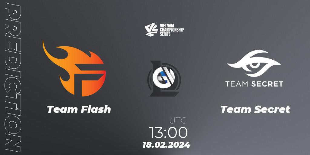 Team Flash vs Team Secret: Match Prediction. 18.02.24, LoL, VCS Dawn 2024 - Group Stage