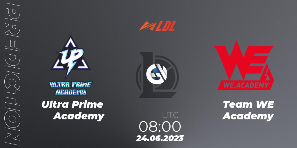 Ultra Prime Academy vs Team WE Academy: Match Prediction. 24.06.2023 at 08:00, LoL, LDL 2023 - Regular Season - Stage 3