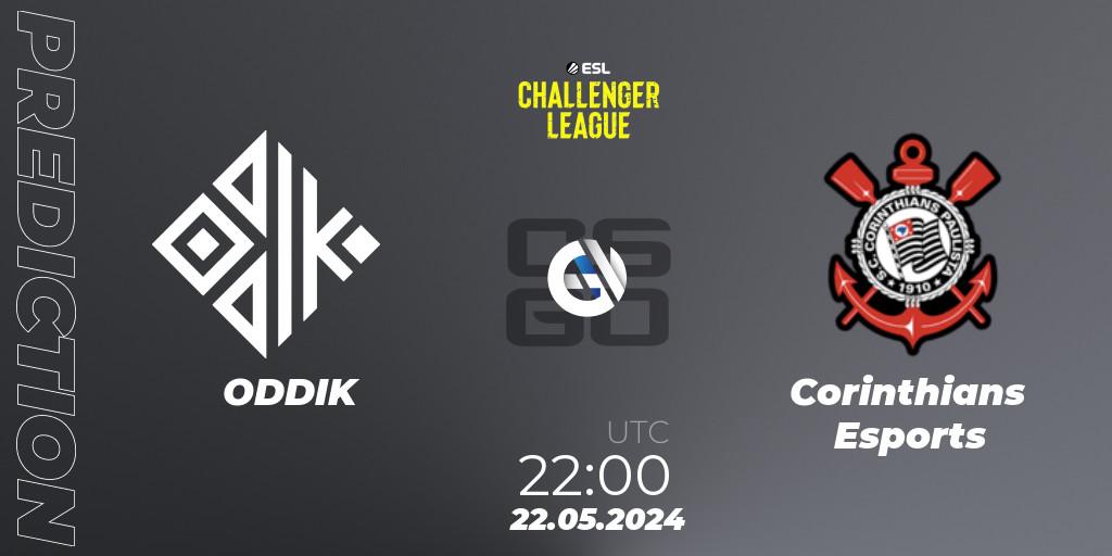 ODDIK vs Corinthians Esports: Match Prediction. 22.05.2024 at 22:00, Counter-Strike (CS2), ESL Challenger League Season 47: South America