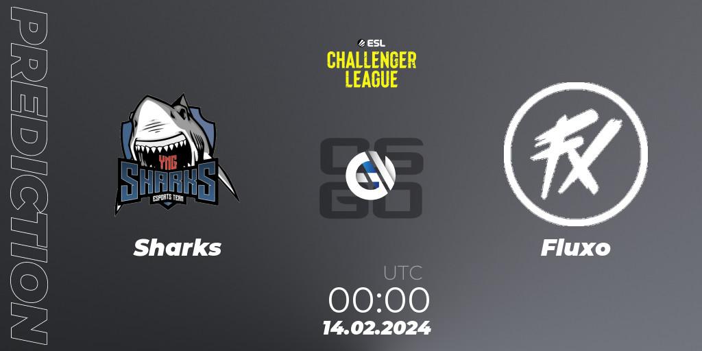 Sharks vs Fluxo: Match Prediction. 15.02.24, CS2 (CS:GO), ESL Challenger League Season 47: South America