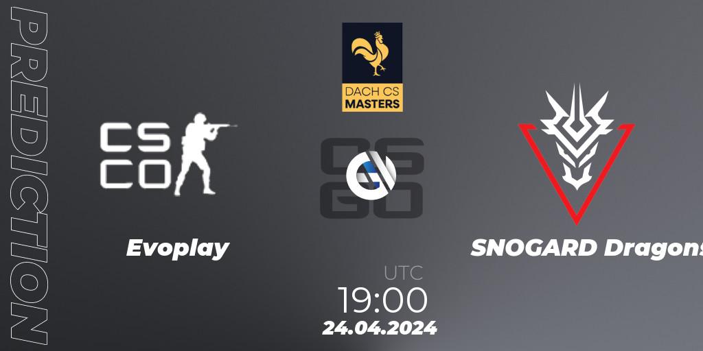 Evoplay vs SNOGARD Dragons: Match Prediction. 24.04.24, CS2 (CS:GO), DACH CS Masters Season 1