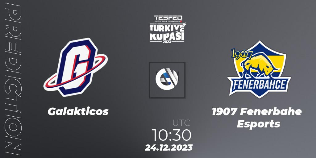 Galakticos vs 1907 Fenerbahçe Esports: Match Prediction. 24.12.2023 at 10:30, VALORANT, TESFED Türkiye Kupası - 2023
