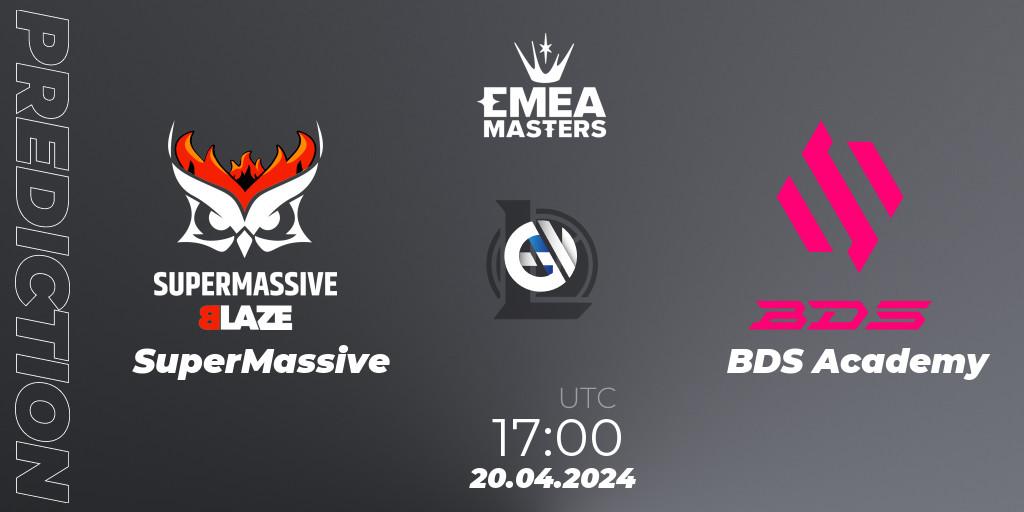SuperMassive vs BDS Academy: Match Prediction. 20.04.24, LoL, EMEA Masters Spring 2024 - Group Stage