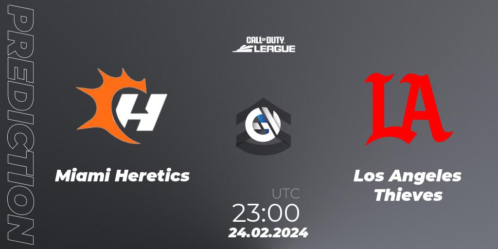 Miami Heretics vs Los Angeles Thieves: Match Prediction. 24.02.24, Call of Duty, Call of Duty League 2024: Stage 2 Major Qualifiers