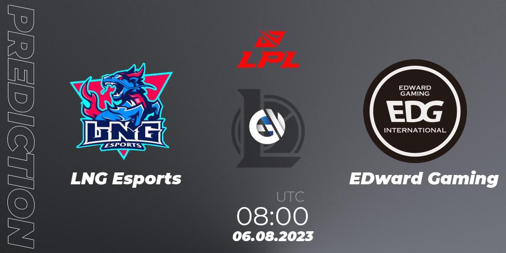 LNG Esports vs EDward Gaming: Match Prediction. 06.08.23, LoL, LPL Regional Finals 2023