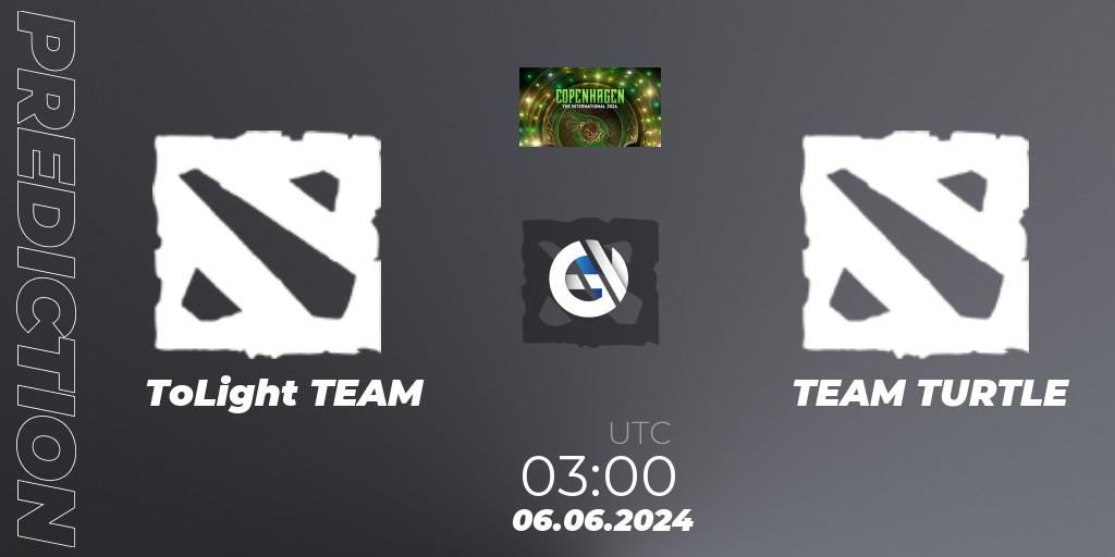 ToLight vs TEAM TURTLE: Match Prediction. 06.06.2024 at 03:00, Dota 2, The International 2024: China Open Qualifier #1