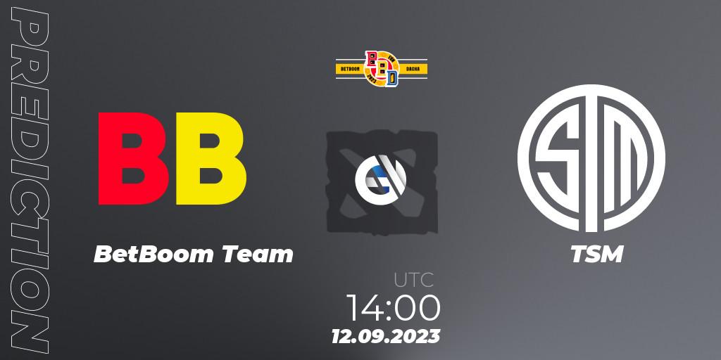 BetBoom Team vs TSM: Match Prediction. 12.09.2023 at 15:05, Dota 2, BetBoom Dacha