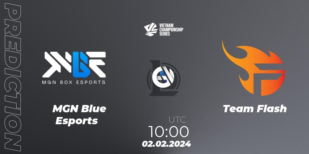 MGN Blue Esports vs Team Flash: Match Prediction. 02.02.24, LoL, VCS Dawn 2024 - Group Stage