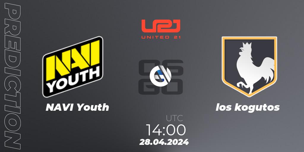 NAVI Youth vs los kogutos: Match Prediction. 28.04.2024 at 14:00, Counter-Strike (CS2), United21 Season 13: Division 2