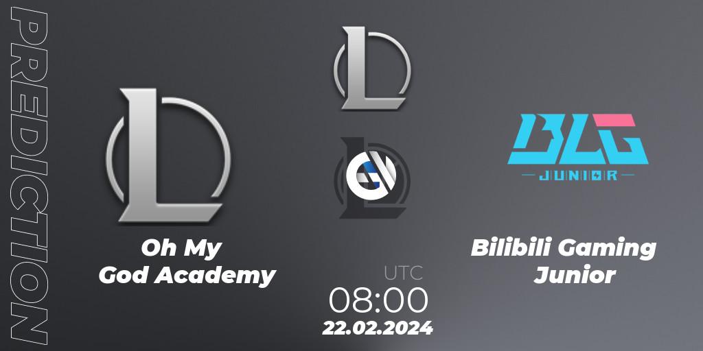Oh My God Academy vs Bilibili Gaming Junior: Match Prediction. 22.02.2024 at 08:00, LoL, LDL 2024 - Stage 1