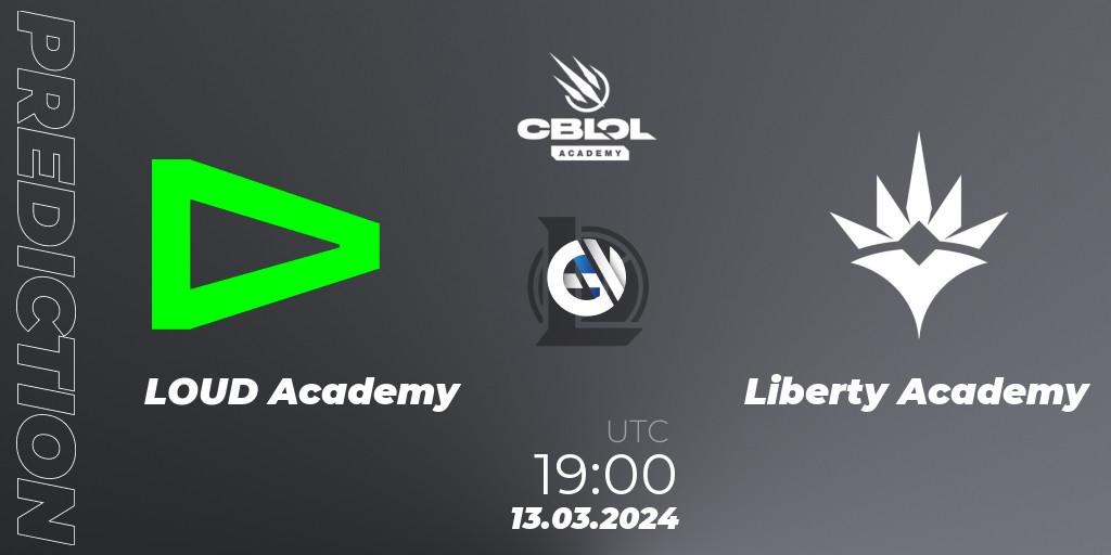 LOUD Academy vs Liberty Academy: Match Prediction. 13.03.24, LoL, CBLOL Academy Split 1 2024