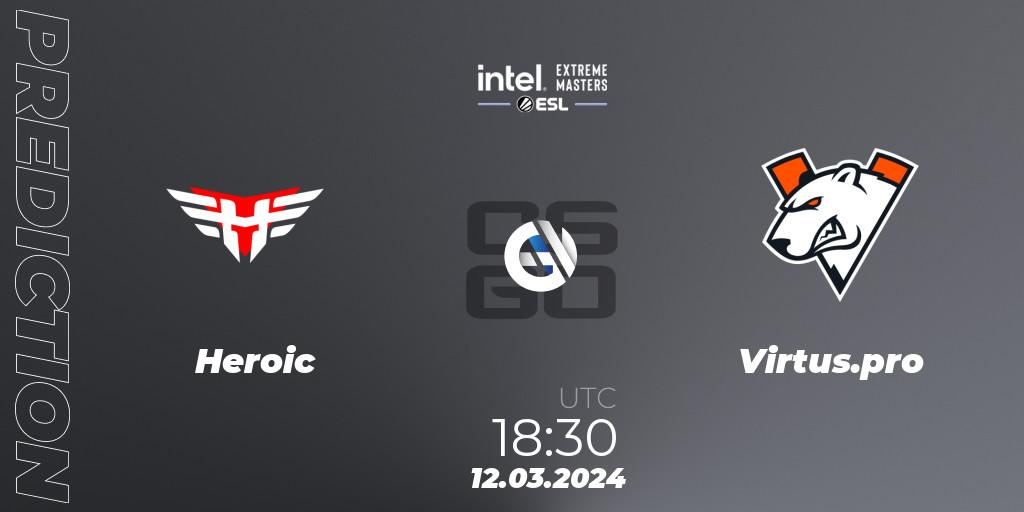 Heroic vs Virtus.pro: Match Prediction. 12.03.24, CS2 (CS:GO), Intel Extreme Masters Dallas 2024: European Closed Qualifier