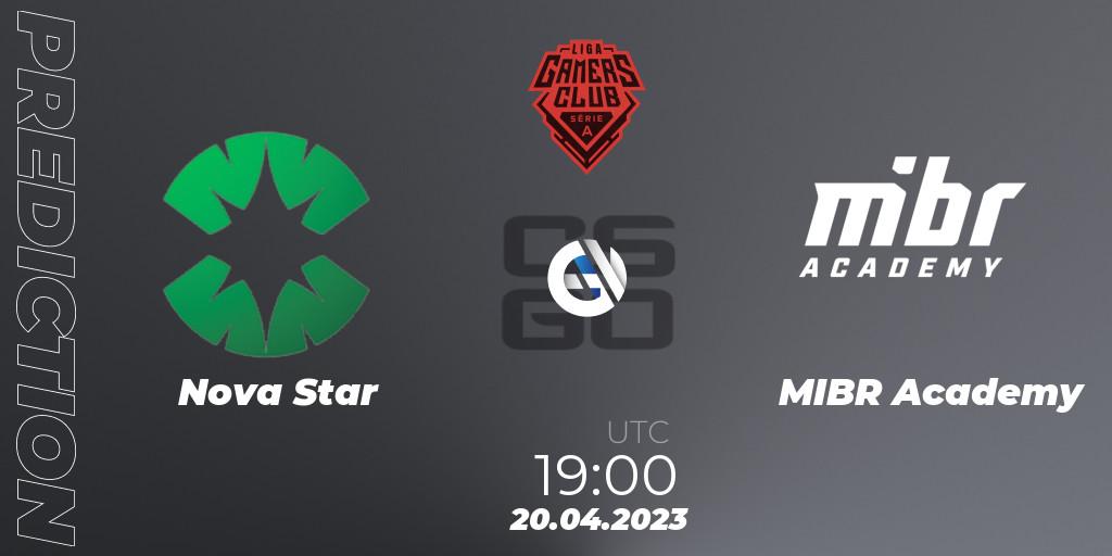 Nova Star vs MIBR Academy: Match Prediction. 20.04.23, CS2 (CS:GO), Gamers Club Liga Série A: April 2023