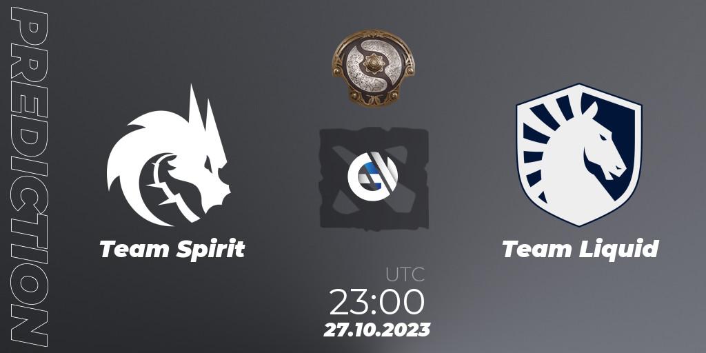 Team Spirit vs Team Liquid: Match Prediction. 27.10.23, Dota 2, The International 2023