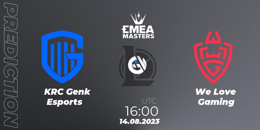KRC Genk Esports vs We Love Gaming: Match Prediction. 14.08.23, LoL, EMEA Masters Summer 2023