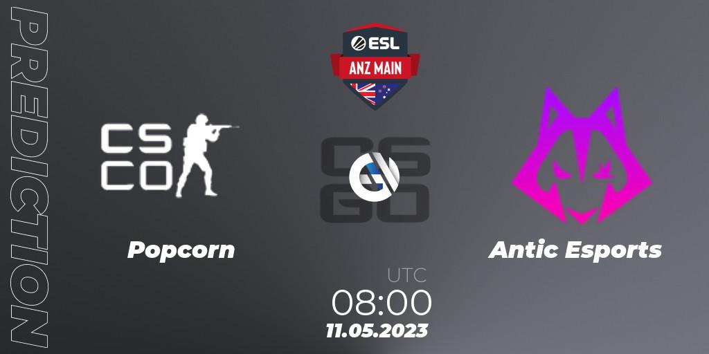 Popcorn vs Antic Esports: Match Prediction. 11.05.2023 at 08:00, Counter-Strike (CS2), ESL ANZ Main Season 16