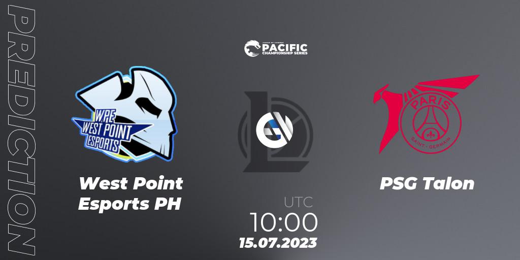 West Point Esports PH vs PSG Talon: Match Prediction. 15.07.2023 at 10:00, LoL, PACIFIC Championship series Group Stage