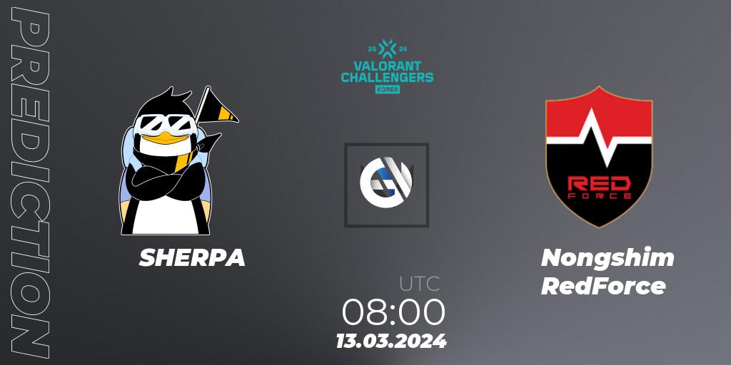 SHERPA vs Nongshim RedForce: Match Prediction. 13.03.24, VALORANT, VALORANT Challengers Korea 2024: Split 1