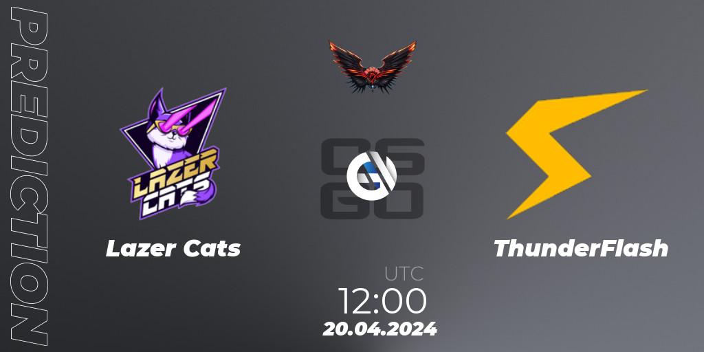 Lazer Cats vs ThunderFlash: Match Prediction. 20.04.24, CS2 (CS:GO), Dragon Esports Club Cup