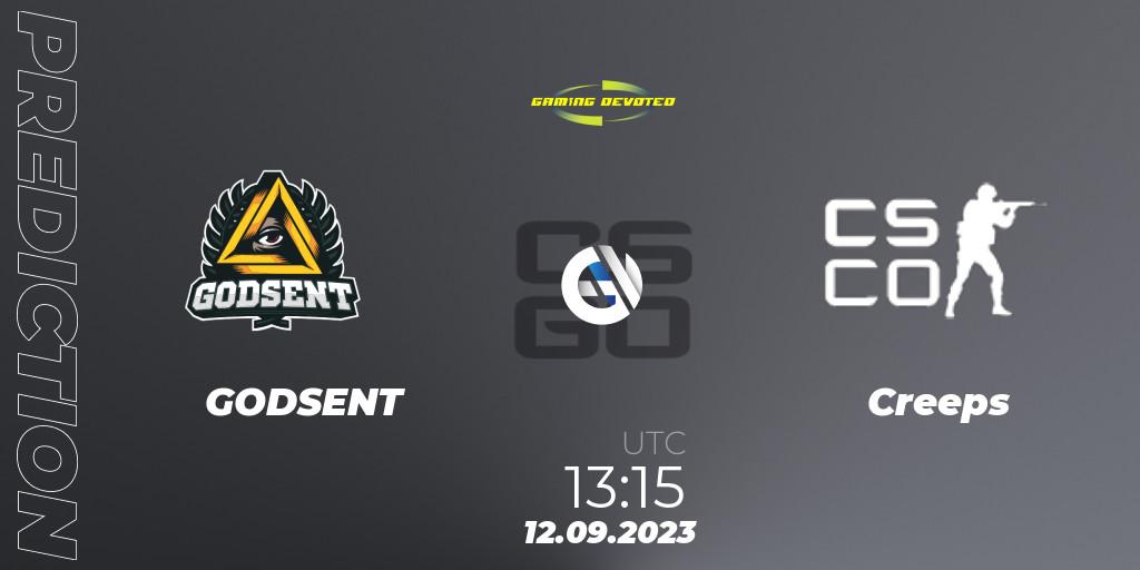 GODSENT vs Creeps: Match Prediction. 12.09.2023 at 13:15, Counter-Strike (CS2), Gaming Devoted Become The Best