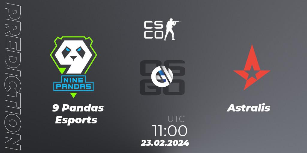 9 Pandas Esports vs Astralis: Match Prediction. 23.02.24, CS2 (CS:GO), PGL CS2 Major Copenhagen 2024 Opening Stage Last Chance Qualifier