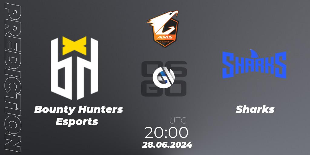 Bounty Hunters Esports vs Sharks: Match Prediction. 28.06.2024 at 17:45, Counter-Strike (CS2), Aorus League 2024 Season 1: Brazil