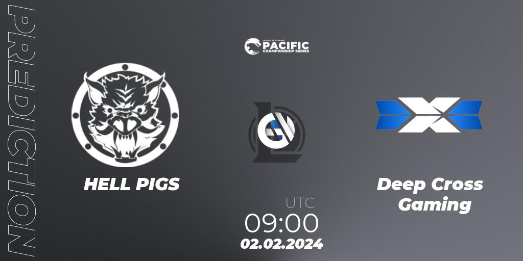 HELL PIGS vs Deep Cross Gaming: Match Prediction. 02.02.2024 at 09:00, LoL, PCS Spring 2024