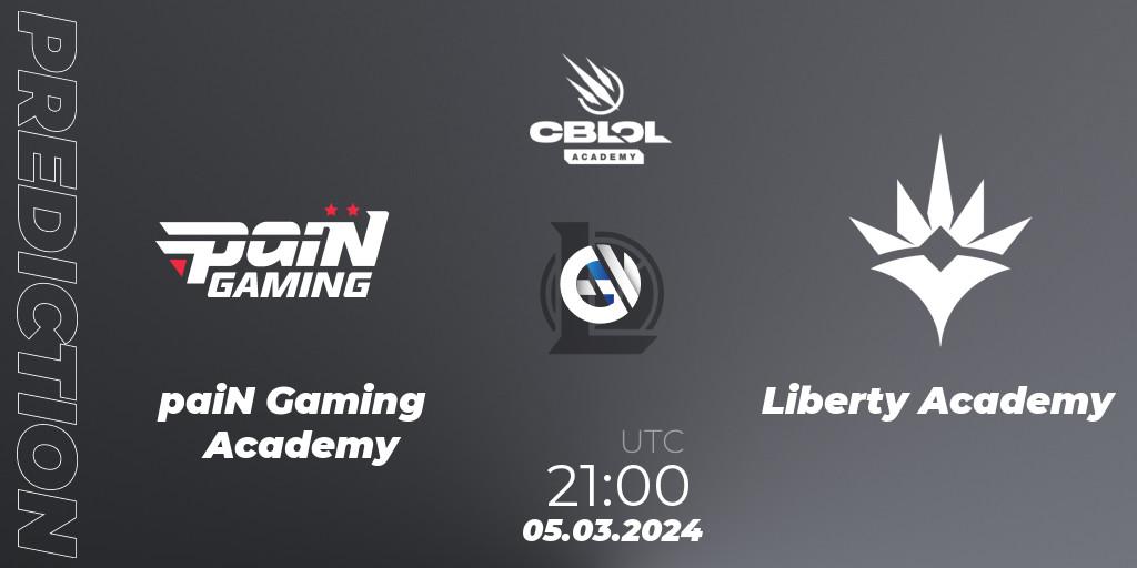 paiN Gaming Academy vs Liberty Academy: Match Prediction. 05.03.24, LoL, CBLOL Academy Split 1 2024