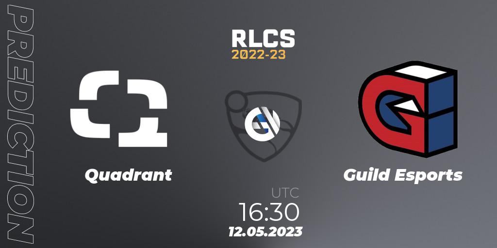 Quadrant vs Guild Esports: Match Prediction. 12.05.2023 at 16:30, Rocket League, RLCS 2022-23 - Spring: Europe Regional 1 - Spring Open