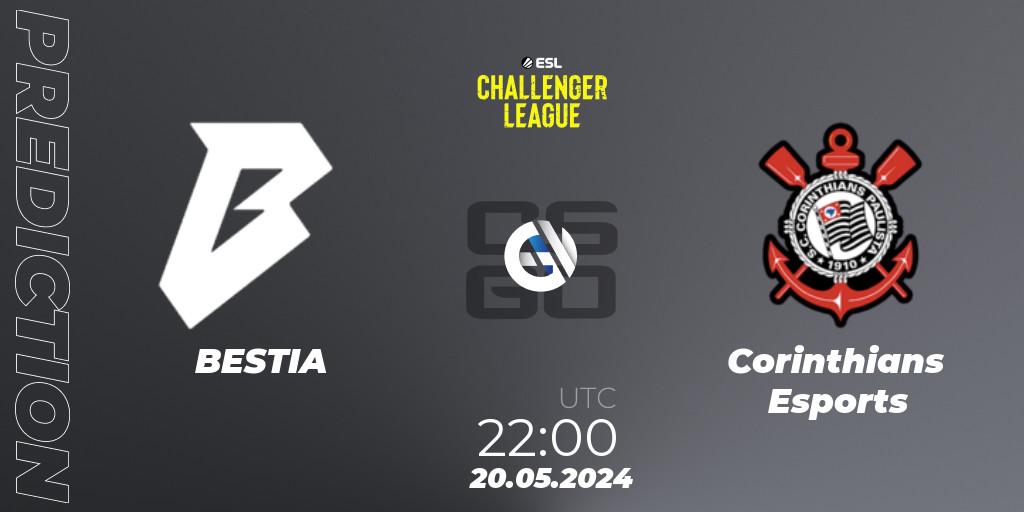 BESTIA vs Corinthians Esports: Match Prediction. 20.05.2024 at 22:00, Counter-Strike (CS2), ESL Challenger League Season 47: South America