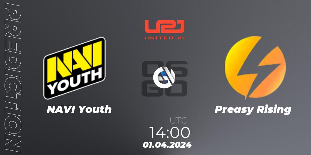 NAVI Youth vs Preasy Rising: Match Prediction. 01.04.24, CS2 (CS:GO), United21 Season 12: Division 2