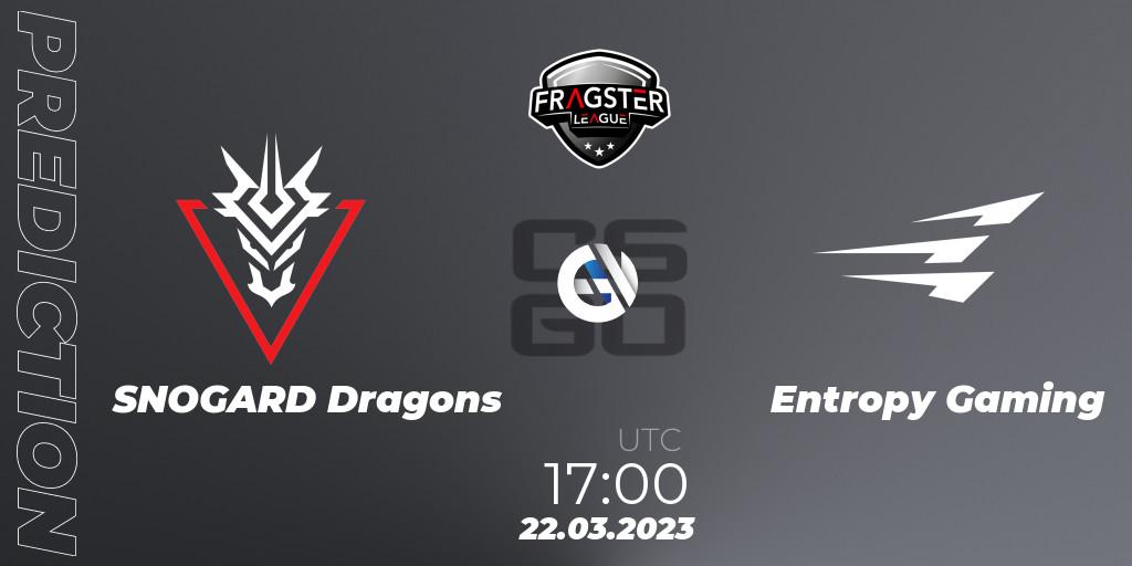 SNOGARD Dragons vs Entropy Gaming: Match Prediction. 22.03.2023 at 17:00, Counter-Strike (CS2), Fragster League Season 4