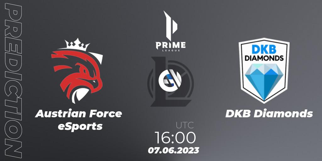 Austrian Force eSports vs DKB Diamonds: Match Prediction. 07.06.23, LoL, Prime League 2nd Division Summer 2023