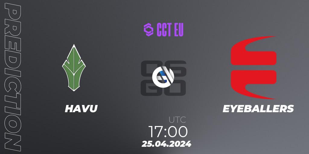 HAVU vs EYEBALLERS: Match Prediction. 25.04.24, CS2 (CS:GO), CCT Season 2 Europe Series 1
