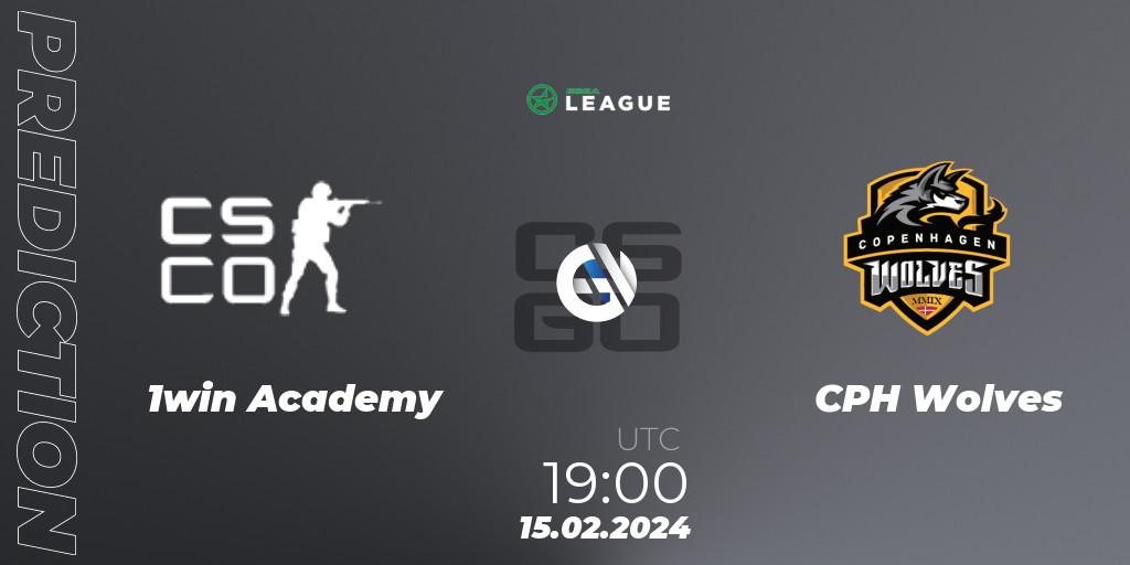 1win Academy vs CPH Wolves: Match Prediction. 15.02.2024 at 19:00, Counter-Strike (CS2), ESEA Season 48: Advanced Division - Europe