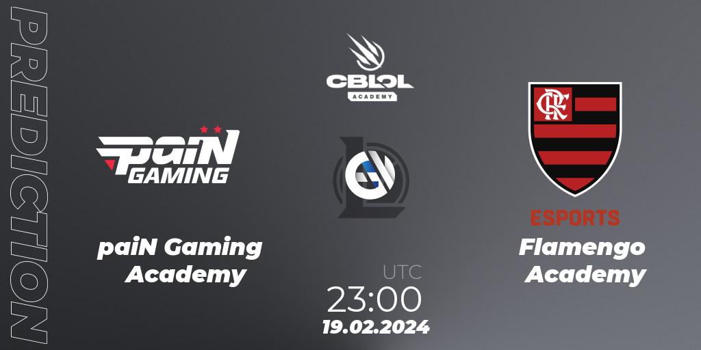 paiN Gaming Academy vs Flamengo Academy: Match Prediction. 19.02.24, LoL, CBLOL Academy Split 1 2024