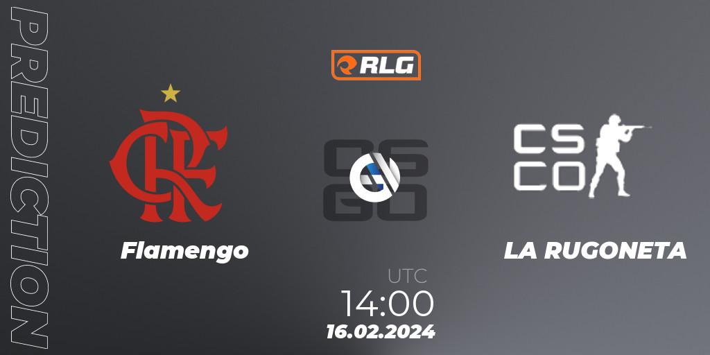 Flamengo vs LA RUGONETA: Match Prediction. 16.02.24, CS2 (CS:GO), RES Latin American Series #1