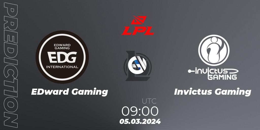 EDward Gaming vs Invictus Gaming: Match Prediction. 05.03.24, LoL, LPL Spring 2024 - Group Stage