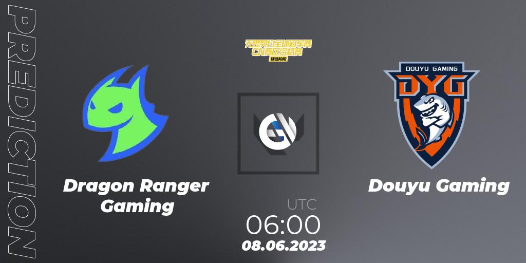Dragon Ranger Gaming vs Douyu Gaming: Match Prediction. 08.06.23, VALORANT, VALORANT Champions Tour 2023: China Preliminaries