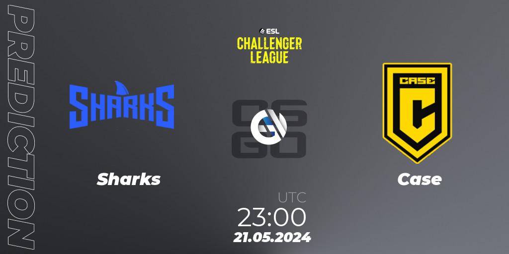 Sharks vs Case: Match Prediction. 21.05.2024 at 23:10, Counter-Strike (CS2), ESL Challenger League Season 47: South America