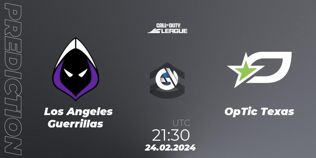 Los Angeles Guerrillas vs OpTic Texas: Match Prediction. 24.02.24, Call of Duty, Call of Duty League 2024: Stage 2 Major Qualifiers