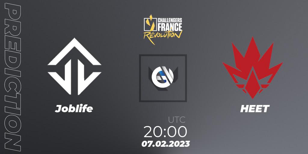 Joblife vs HEET: Match Prediction. 07.02.23, VALORANT, VALORANT Challengers 2023 France: Revolution Split 1